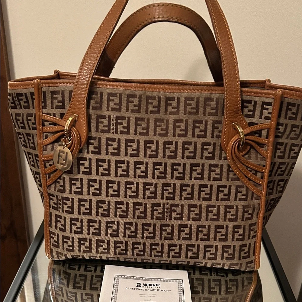Fendi Signature Brown and Tan Tote - Picture 2 of 16